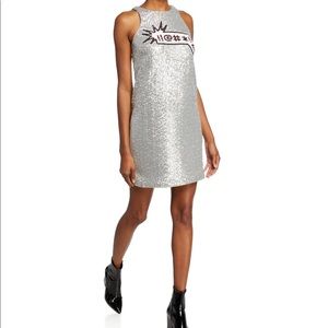 Sequin Appliqué cocktail dress